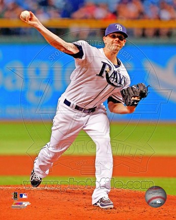 Framed Jeremy Hellickson on field 2013 Print