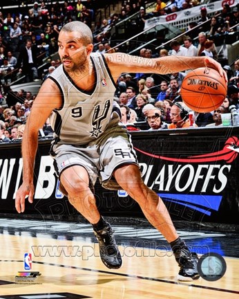 Framed Tony Parker 2012-13 Playoff Action Print