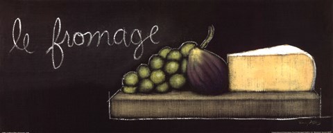 Framed Chalkboard Menu III- Fromage Print