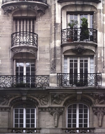 Framed Balcon Parisien I Print