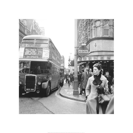 Framed Tottenham Court Road And Oxford Street Junction, 1965 Print