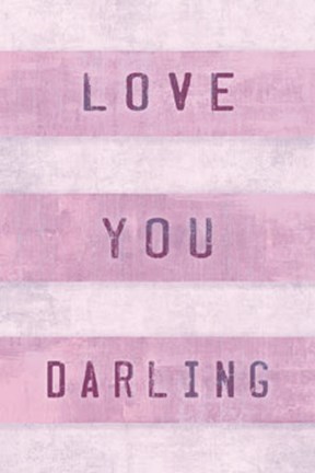Framed Love You Darling Print