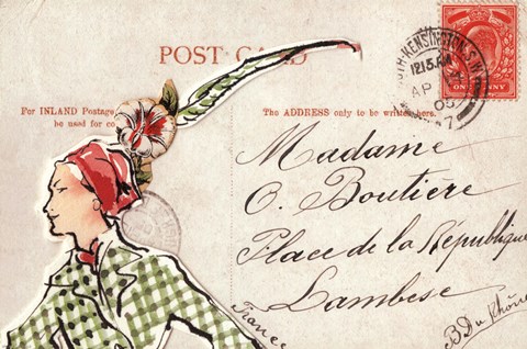 Framed Carte Postal II Print