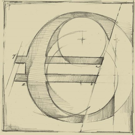 Framed Drafting Symbols VII Print