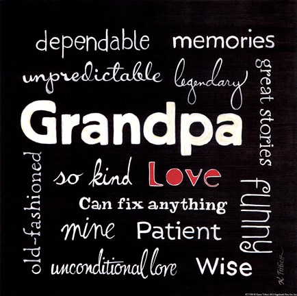 Framed Grandpa Love Print