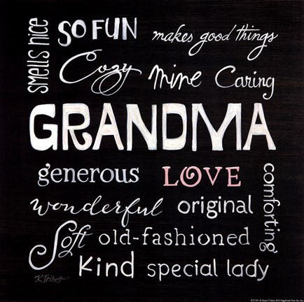 Framed Grandma Love Print