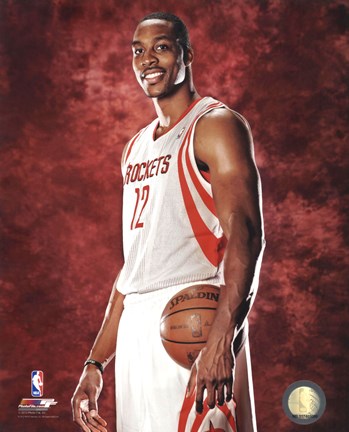 Framed Dwight Howard #12 of the Houston Rockets posed Print
