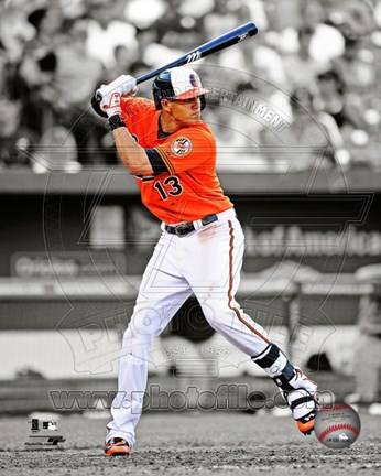 Framed Manny Machado 2013 Spotlight Action Print