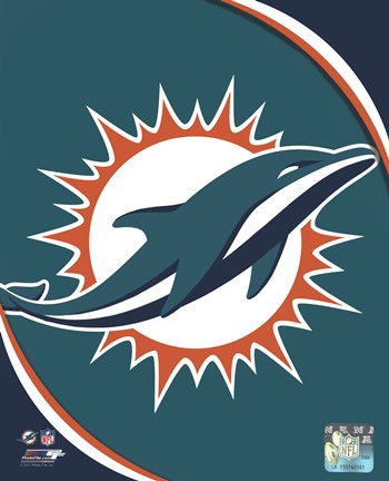 Framed Miami Dolphins 2013 Logo Print