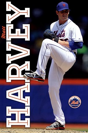 Framed New York Mets - M Harvey 13 Print