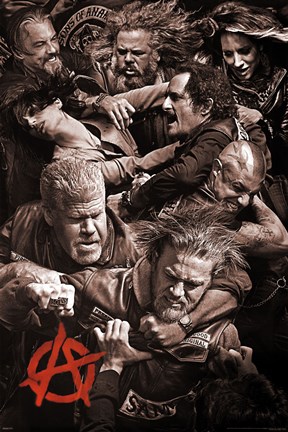Framed Sons of Anarchy - Fighting Print