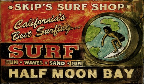 Framed Surf Shop Print