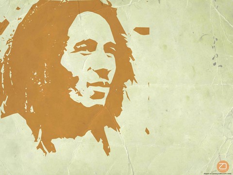 Framed Bob Marley Yellow IV Print