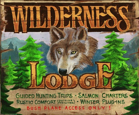 Framed Wilderness Lodge Print