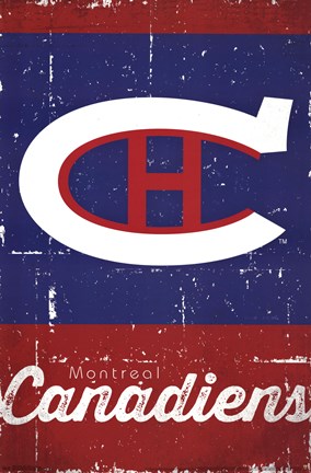 Framed Montreal Canadiens - Retro Logo 13 Print