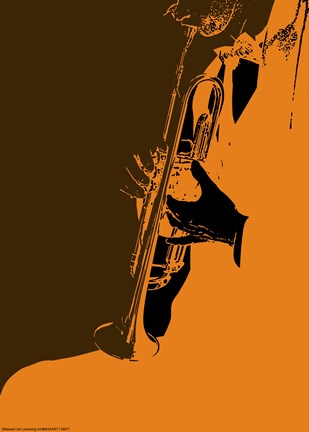 Framed Jazz Orange Print