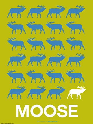 Framed Moose Poster Print