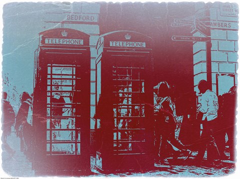 Framed London Telephone Booth Print