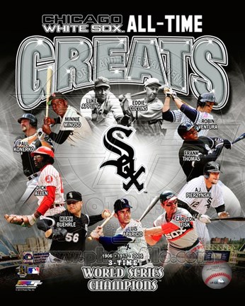 Framed Chicago White Sox All Time Greats Composite Print