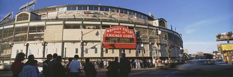 Framed Wrigley Field during the day, USA, Illinois, Chicago Print