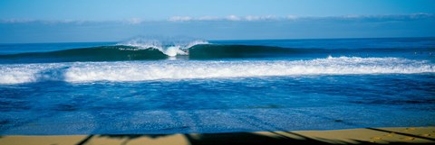 Framed Waves in the ocean, North Shore, Oahu, Hawaii Print