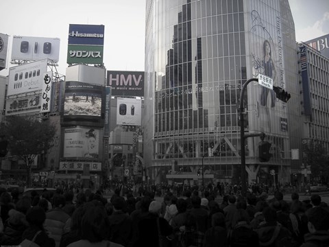 Framed Tokyo Intersection 1 Print