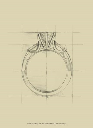 Framed Ring Design IV Print