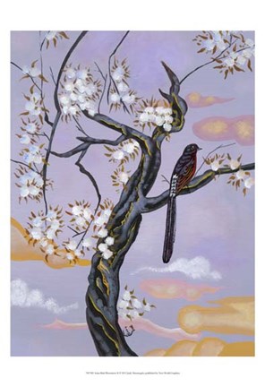 Framed Asian Bird Illustration II Print
