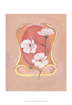 Framed Deco Florals II Print