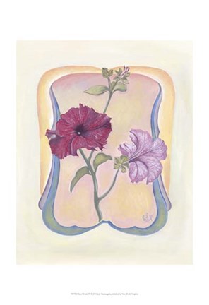 Framed Deco Florals IV Print