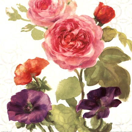 Framed Watercolor Floral III Print
