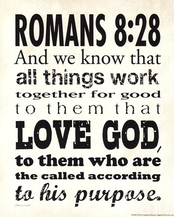 Framed Romans 8 Print