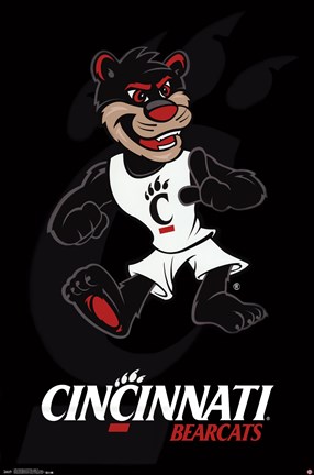 Framed University of Cincinnati - Logo 14 Print