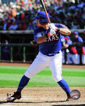 Framed Shin-Soo Choo 2014 Action Print