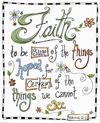 Framed Words of Faith - Certainty of Faith Print