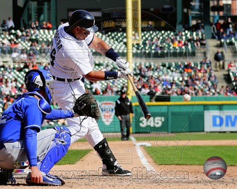 Framed Miguel Cabrera batting 2014 Print