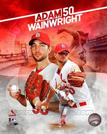 Framed Adam Wainwright 2014 Portrait Plus Print