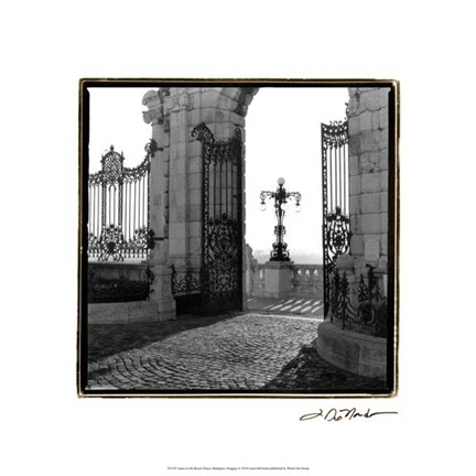 Framed Gates to the Royal Palace, Budapest Print