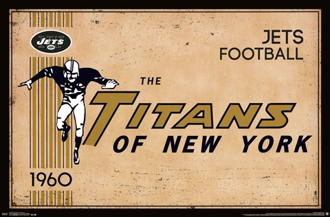 Framed New York Jets - Retro Logo 14 Print