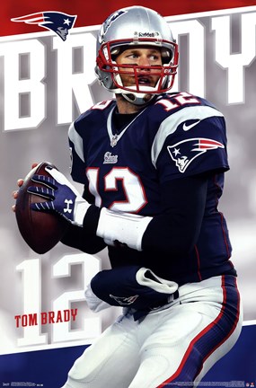 Framed New England Patriots - T Brady 14 Print