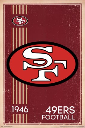 Framed San Francisco 49ers - Retro Logo 14 Print