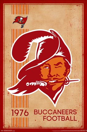 Framed Tampa Bay Buccaneers - Retro Logo 14 Print