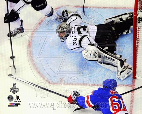 Framed Jonathan Quick Game 3 of the 2014 Stanley Cup Finals Action Print