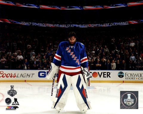 Framed Henrik Lundqvist Game 4 of 2014 Stanley Cup Final Print