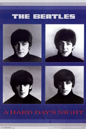 Framed Beatles - A Hard Day&#39;s Night Print
