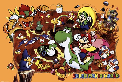 Framed Super Mario World Print