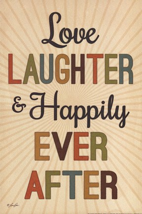 Framed Love, Laughter &amp; Happily Ever After Print