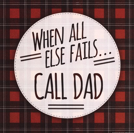 Framed Call Dad Print