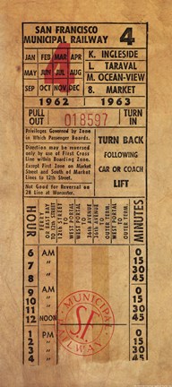 Framed Vintage Railway Ticket Print