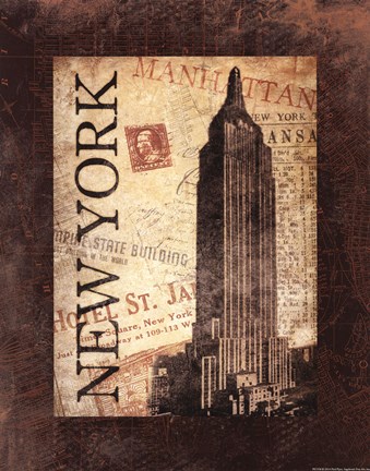 Framed New York Postale Print